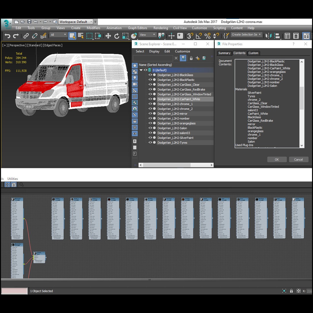 Dodge Sprinter 2500 Panel Van 3D Model – High Poly, FBX, Game Ready - View 23