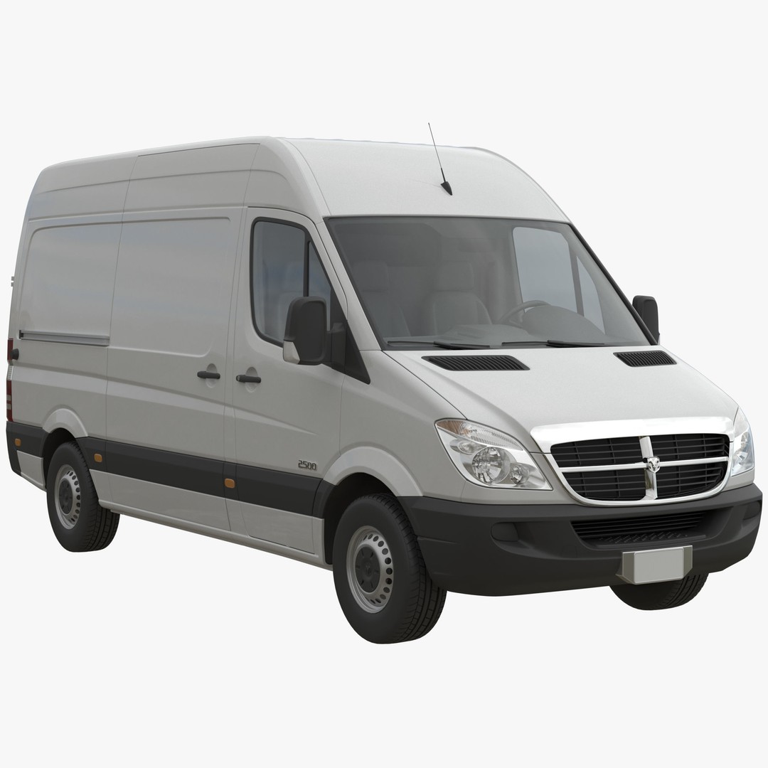 Dodge Sprinter 2500 Panel Van 3D Model – High Poly, FBX, Game Ready - View 3