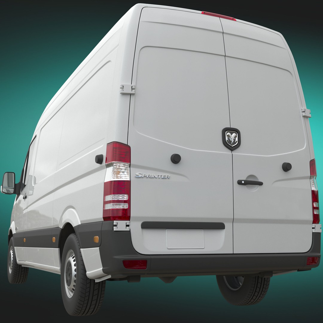 Dodge Sprinter 2500 Panel Van 3D Model – High Poly, FBX, Game Ready - View 5