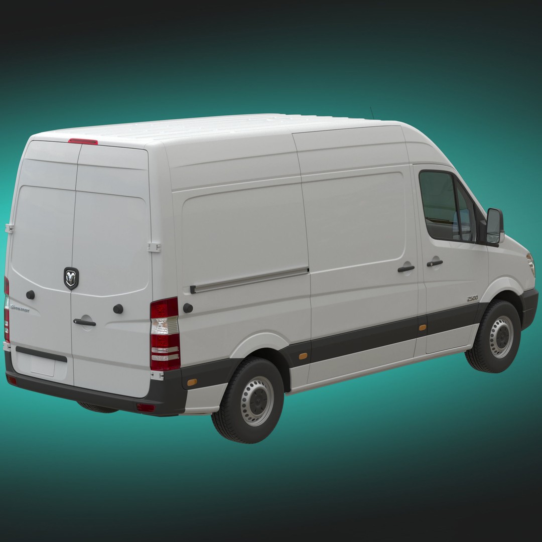 Dodge Sprinter 2500 Panel Van 3D Model – High Poly, FBX, Game Ready - View 6