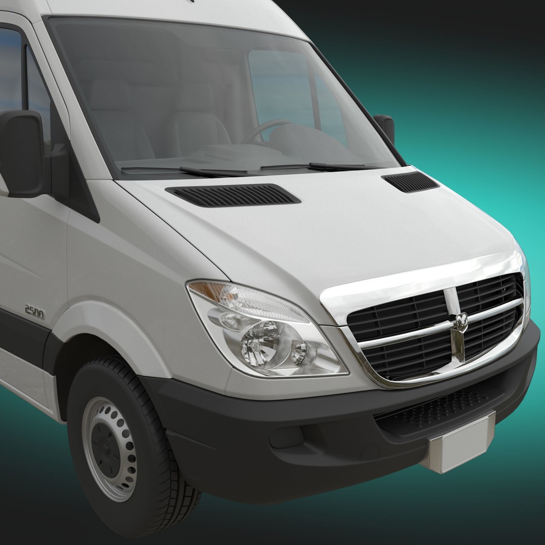 Dodge Sprinter 2500 Panel Van 3D Model – High Poly, FBX, Game Ready - View 7