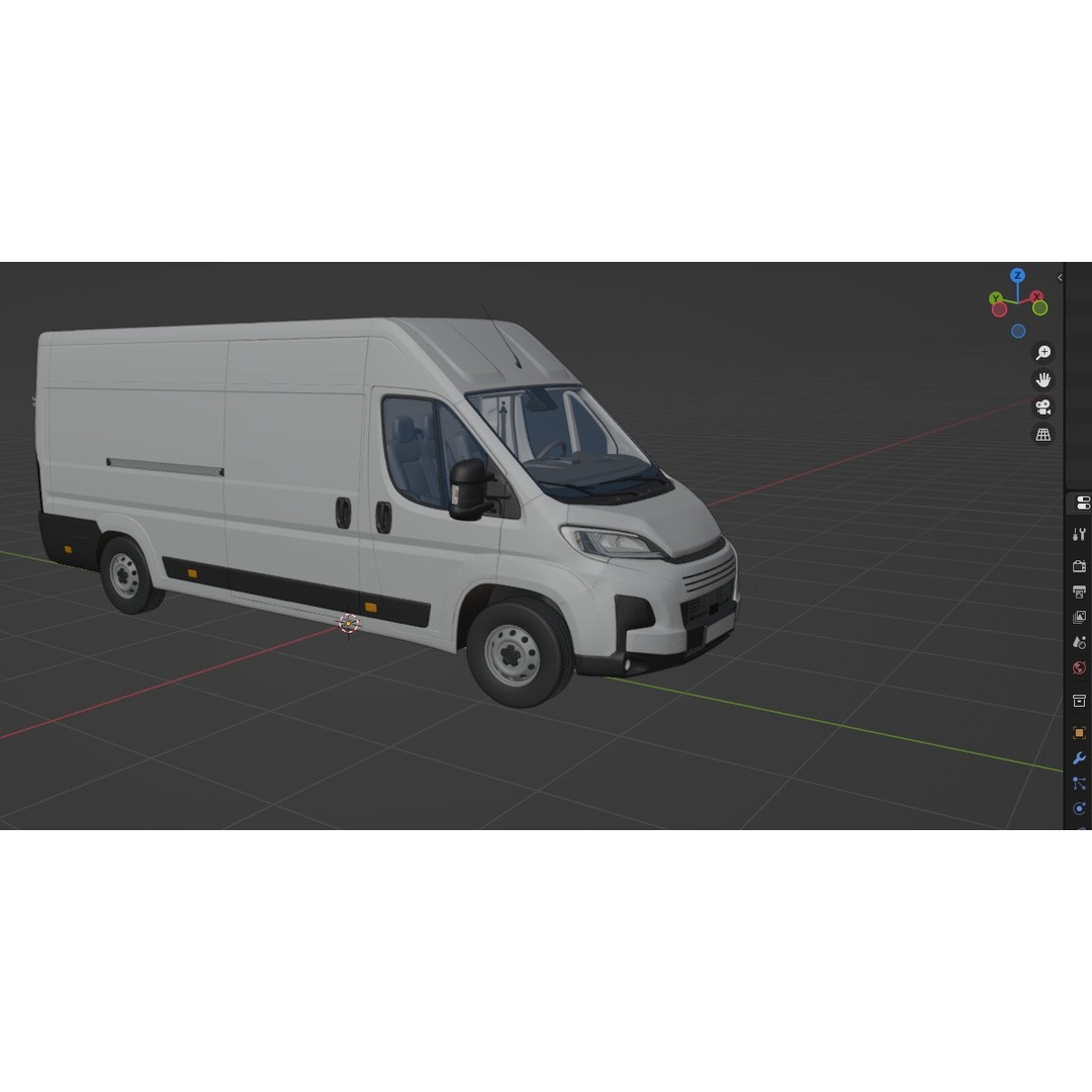 Global Commercial Van 3D Model – Detailed Light Commercial Vehicle, FBX, OBJ