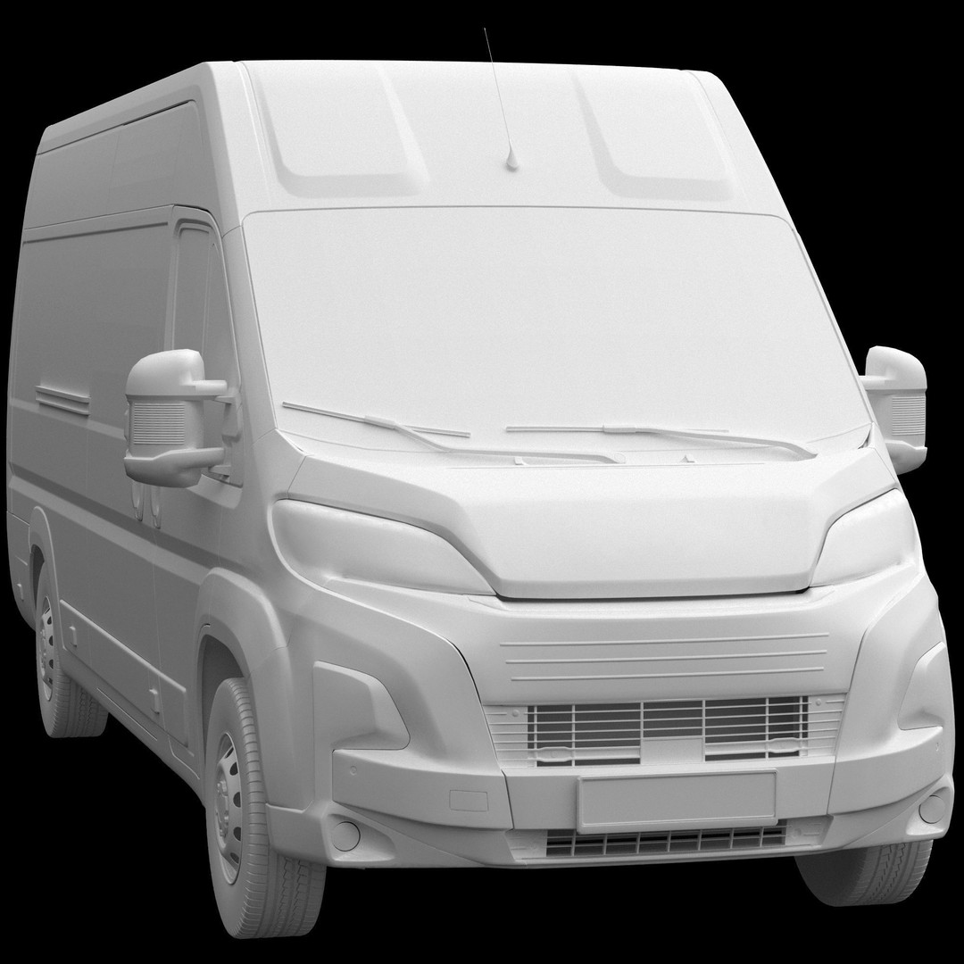 Global Commercial Van 3D Model – Detailed Light Commercial Vehicle, FBX, OBJ - View 15