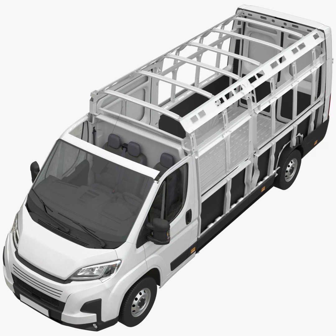 Global Commercial Van 3D Model – Detailed Light Commercial Vehicle, FBX, OBJ - View 2