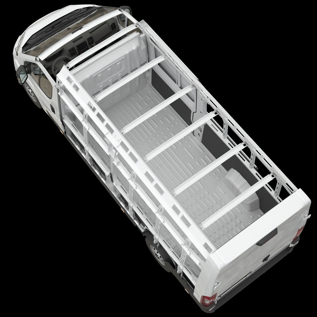 Global Commercial Van 3D Model – Detailed Light Commercial Vehicle, FBX, OBJ - View 24