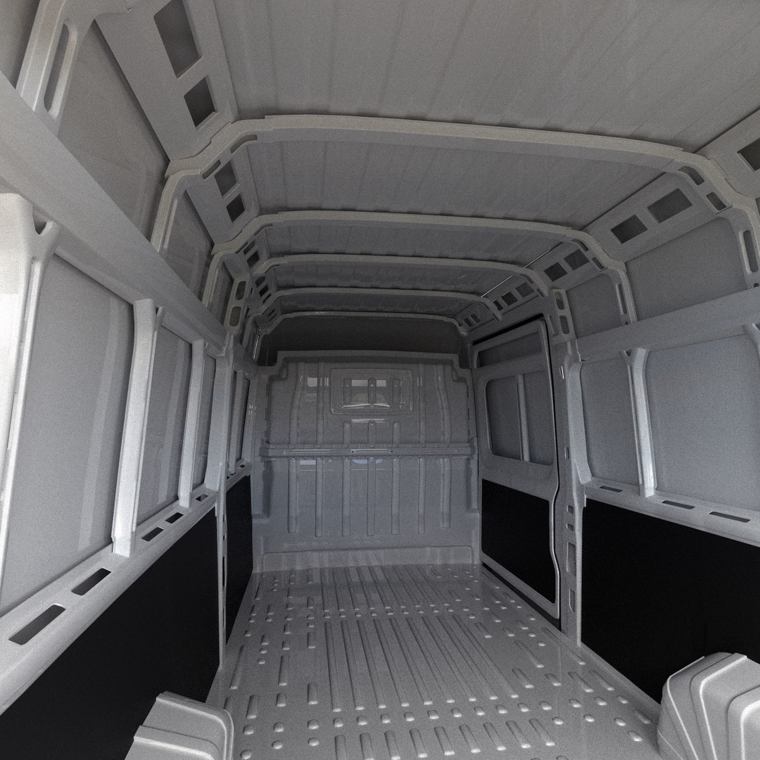 Global Commercial Van 3D Model – Detailed Light Commercial Vehicle, FBX, OBJ - View 26