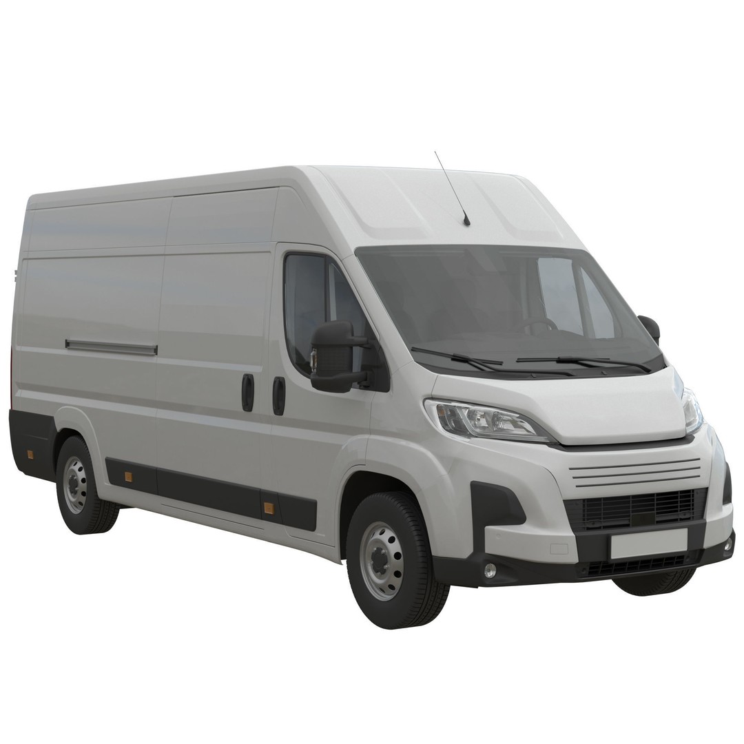 Global Commercial Van 3D Model – Detailed Light Commercial Vehicle, FBX, OBJ - View 3