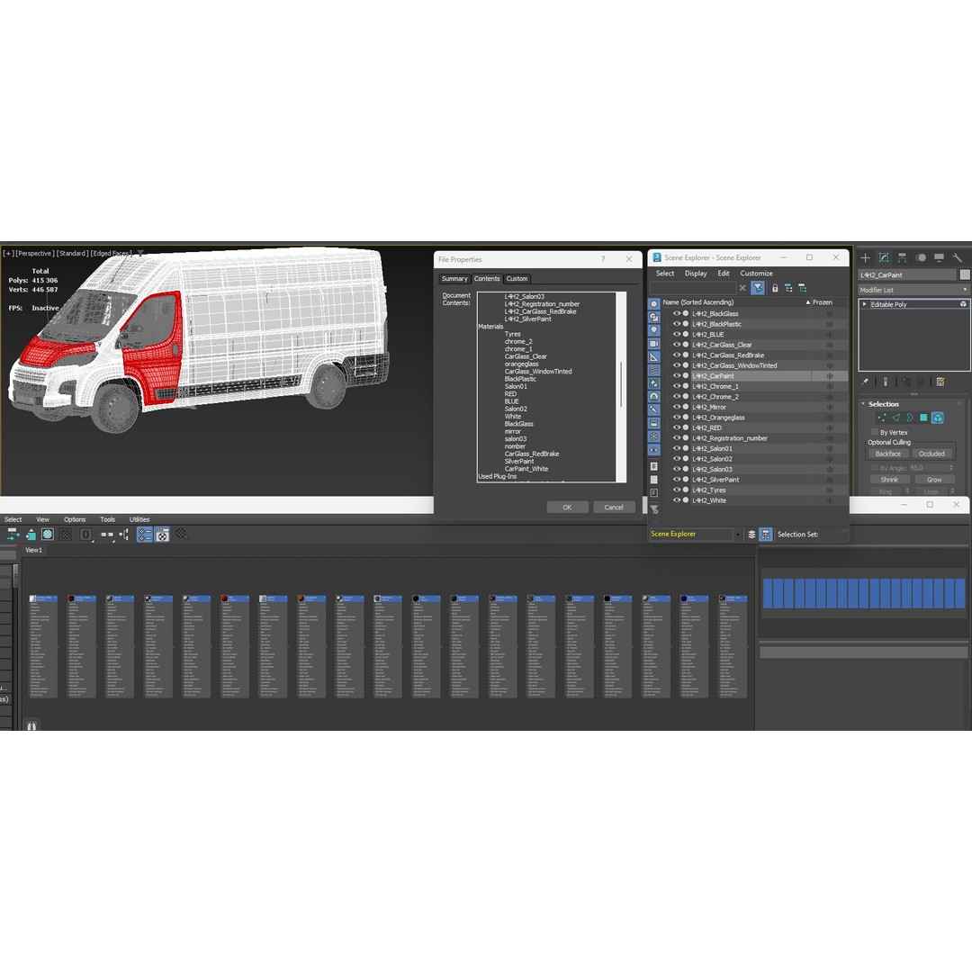 Global Commercial Van 3D Model – Detailed Light Commercial Vehicle, FBX, OBJ - View 31