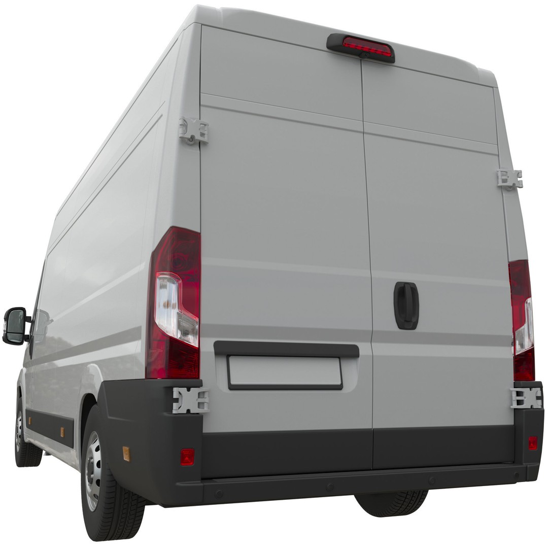 Global Commercial Van 3D Model – Detailed Light Commercial Vehicle, FBX, OBJ - View 6