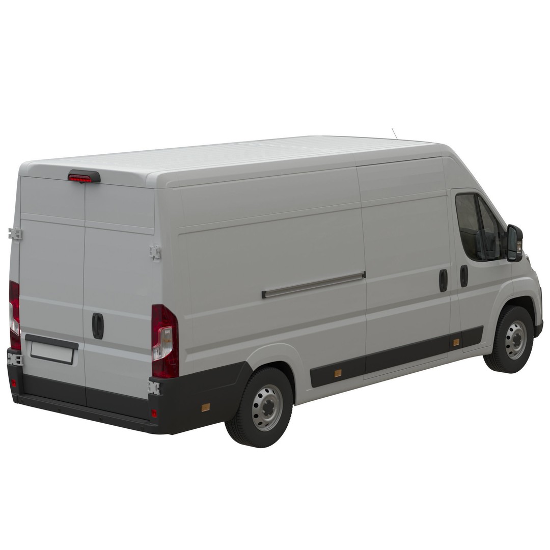 Global Commercial Van 3D Model – Detailed Light Commercial Vehicle, FBX, OBJ - View 7
