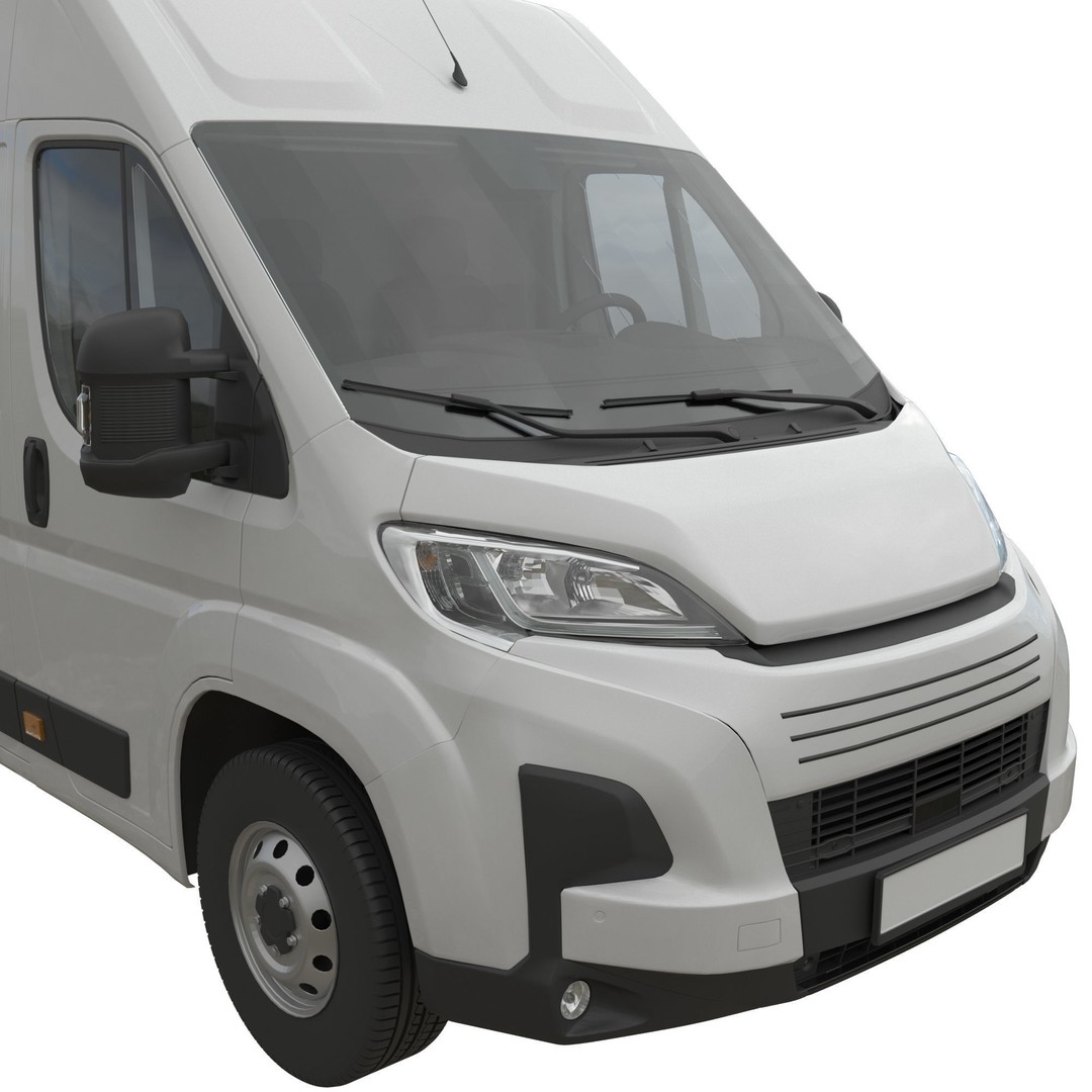 Global Commercial Van 3D Model – Detailed Light Commercial Vehicle, FBX, OBJ - View 8