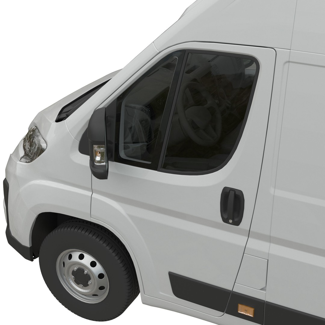 Global Commercial Van 3D Model – Detailed Light Commercial Vehicle, FBX, OBJ - View 9