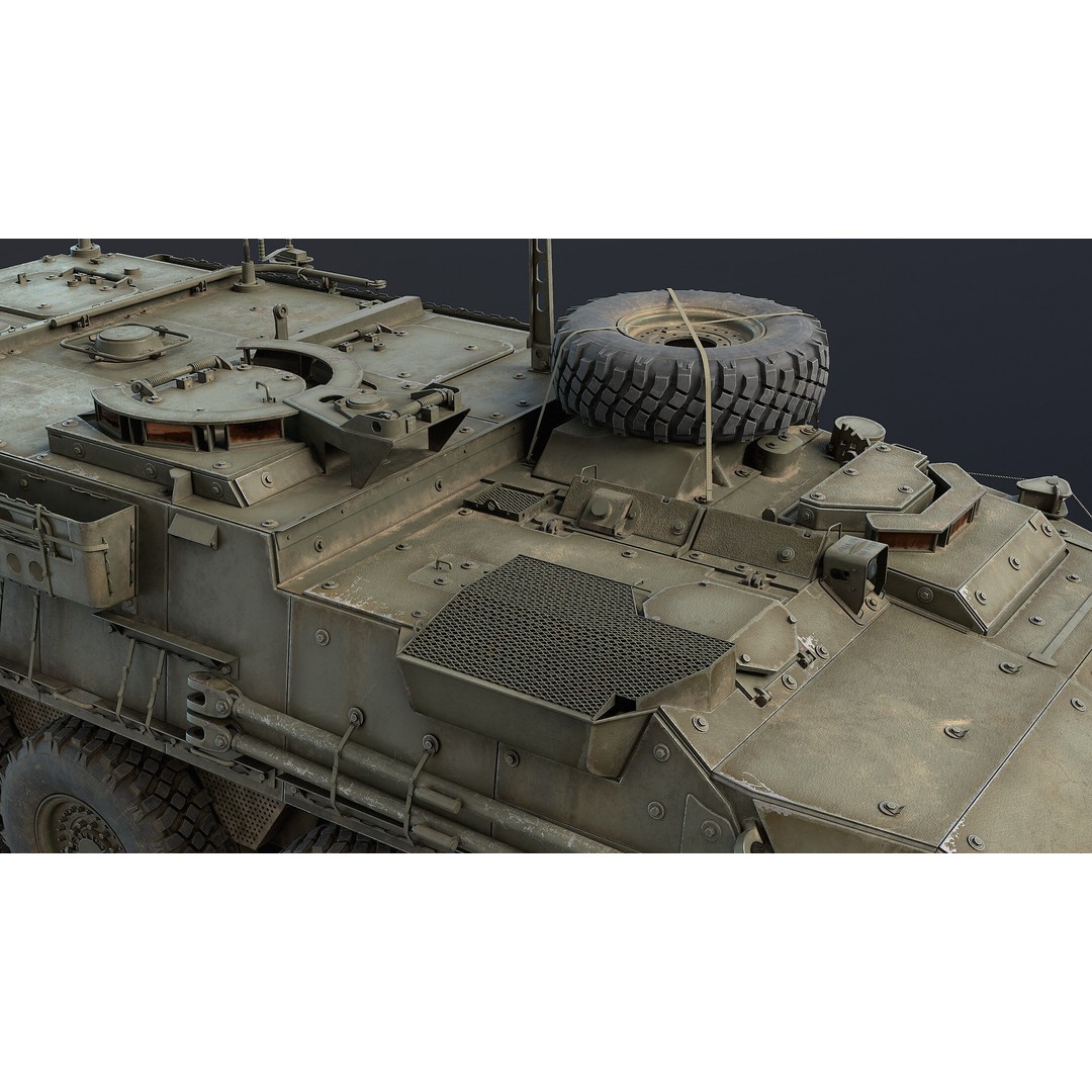 M1126 Stryker 3D Model – Low Poly Game Ready Vehicle, FBX, OBJ - View 11