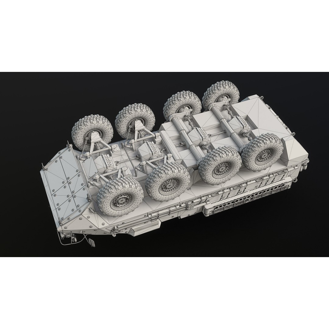 M1126 Stryker 3D Model – Low Poly Game Ready Vehicle, FBX, OBJ - View 16