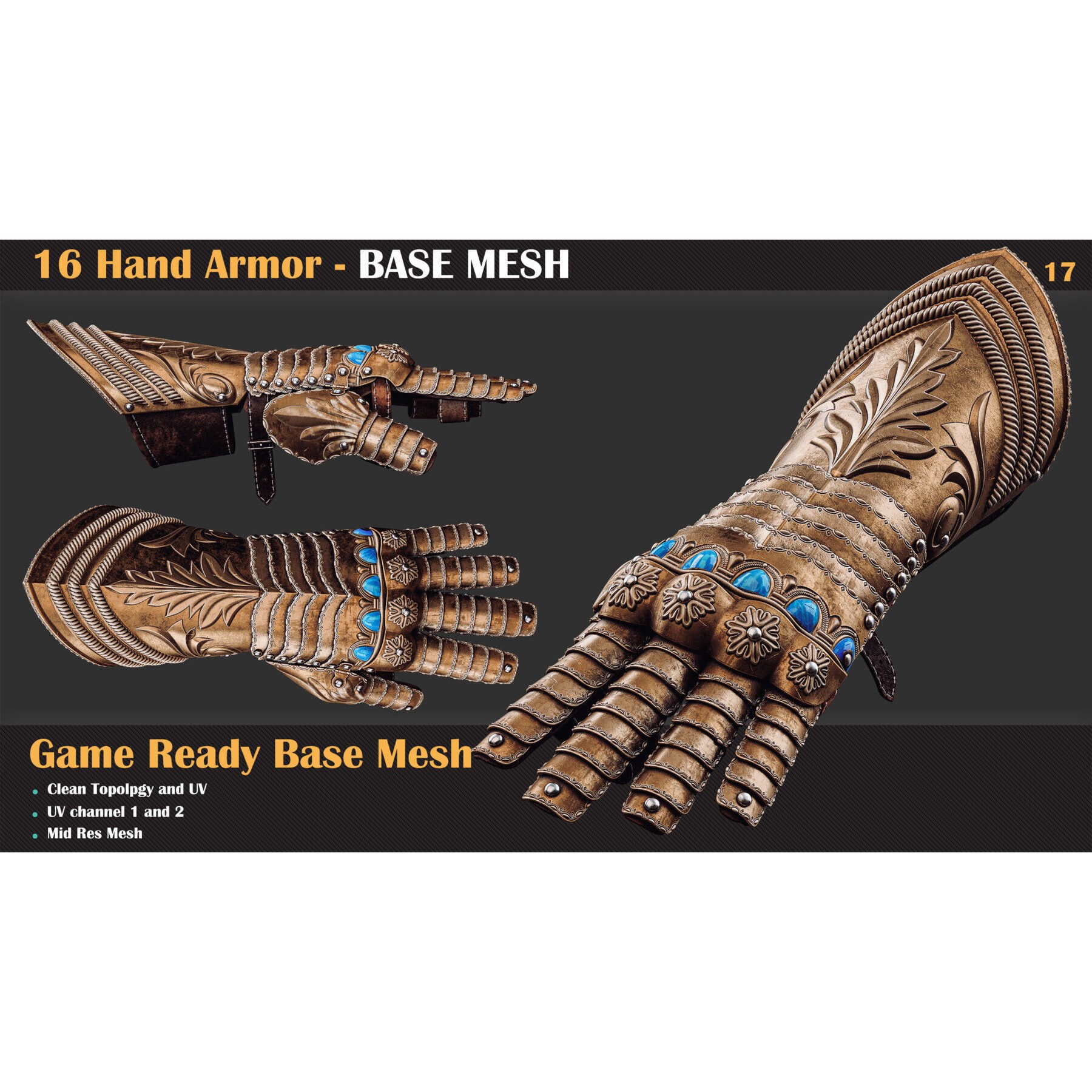 Warrior Armor - Game-Ready 3D Model Bundle