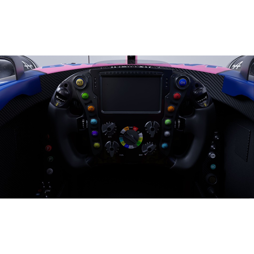 Alpine A525 Formula 1 Race Car 3D Model – Low Poly Game Asset, FBX - View 16