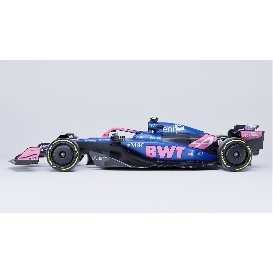 Alpine A525 Formula 1 Race Car 3D Model – Low Poly Game Asset, FBX - View 3