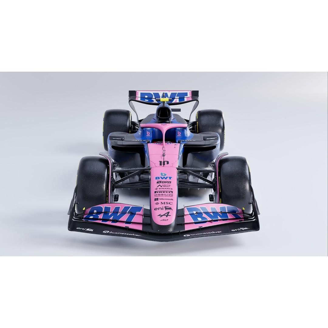 Alpine A525 Formula 1 Race Car 3D Model – Low Poly Game Asset, FBX - View 5
