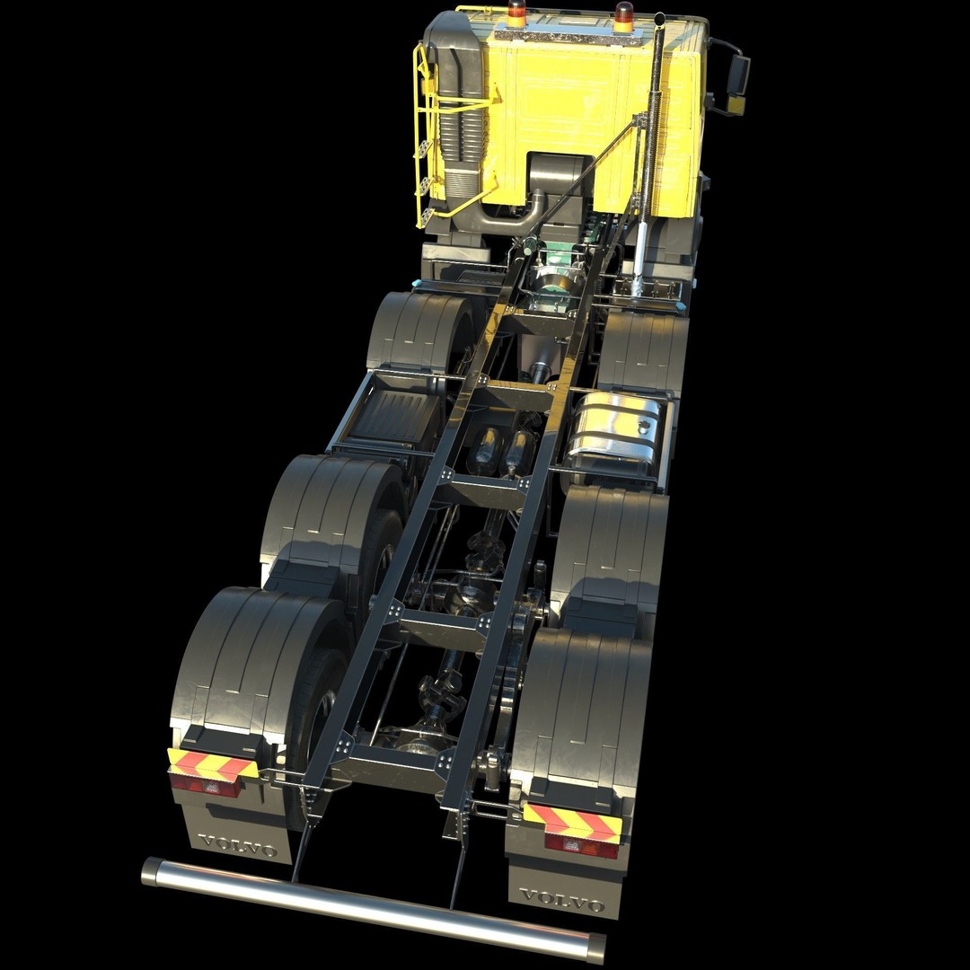 Volvo FMX Truck 3D Model – Customized Concrete Mixer, FBX/OBJ - View 11