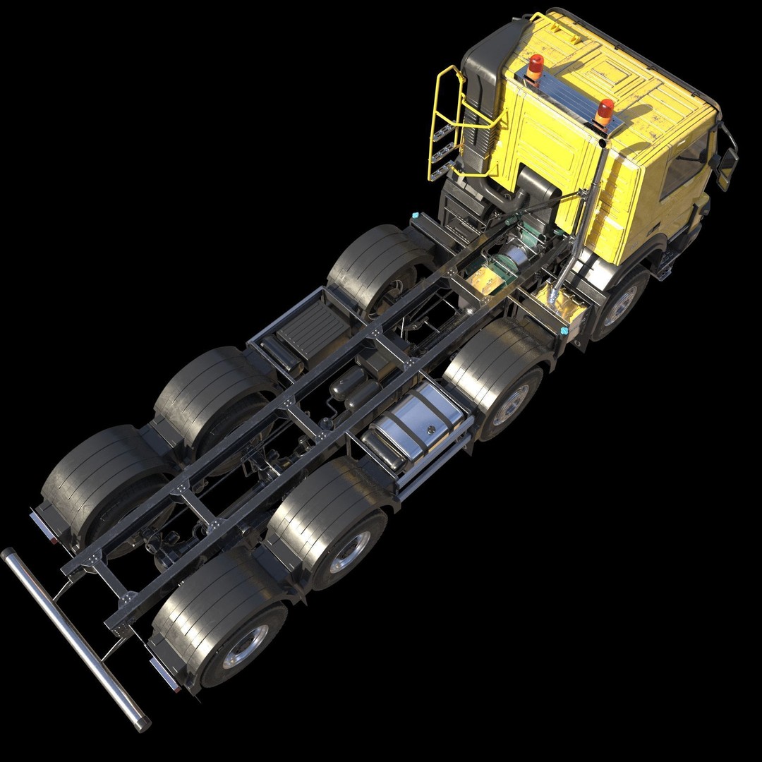 Volvo FMX Truck 3D Model – Customized Concrete Mixer, FBX/OBJ - View 7
