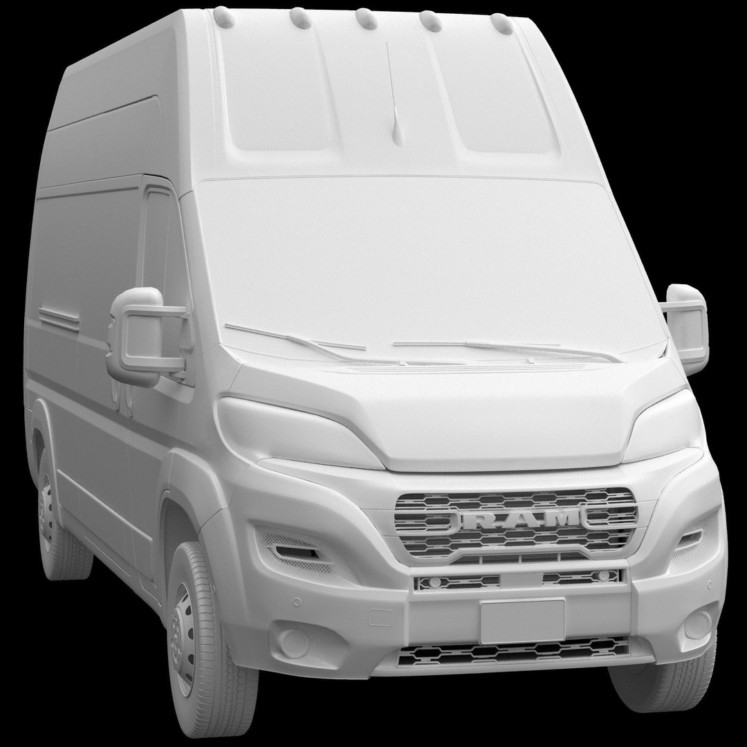 2024 Ram ProMaster L3H3 3D Model – Detailed Interior Cargo Van, FBX - View 14