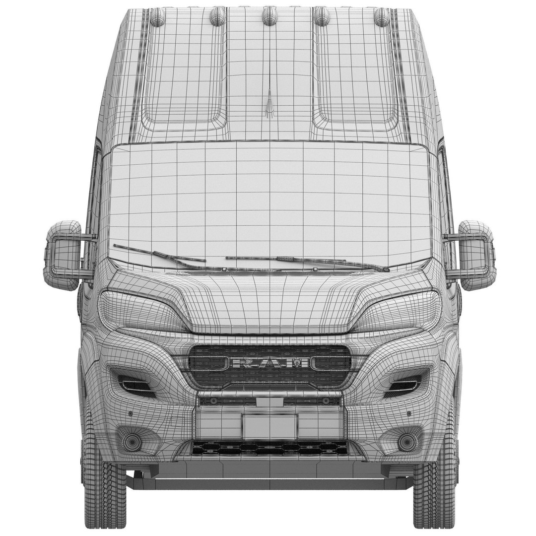 2024 Ram ProMaster L3H3 3D Model – Detailed Interior Cargo Van, FBX - View 18