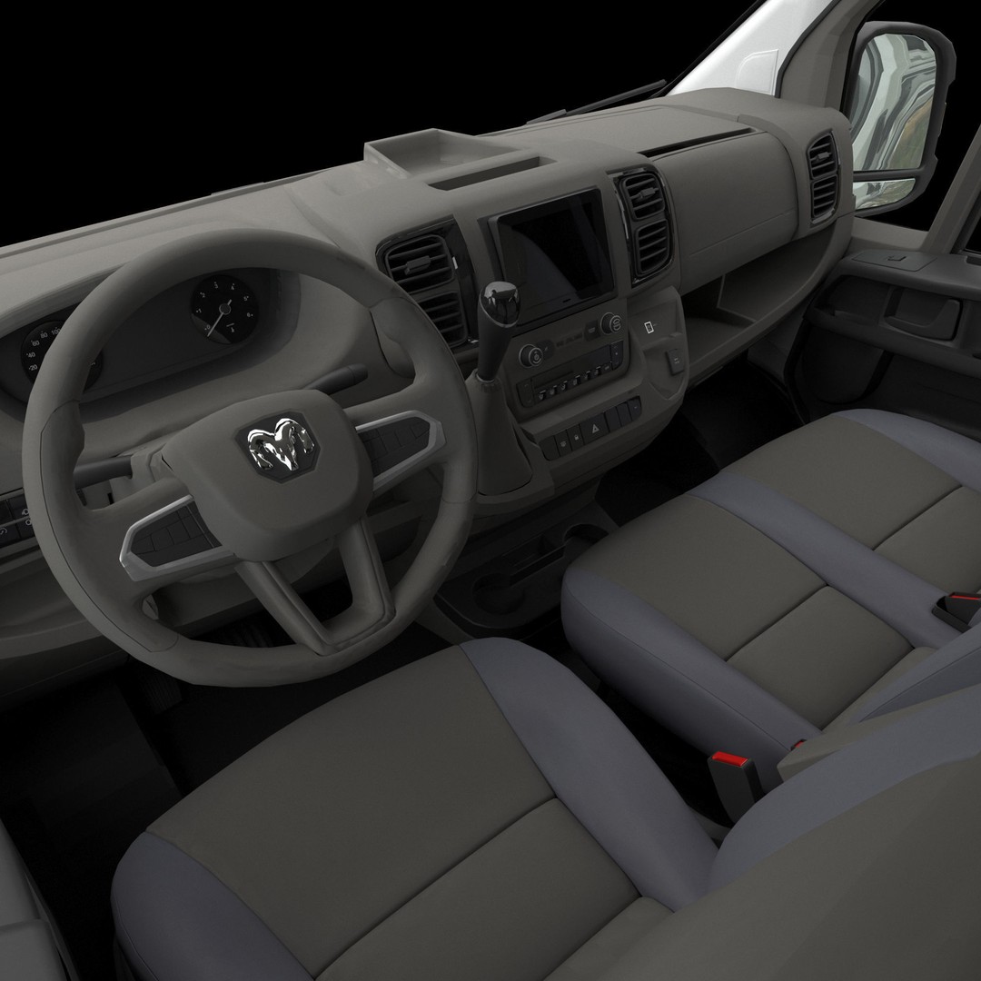 2024 Ram ProMaster L3H3 3D Model – Detailed Interior Cargo Van, FBX - View 27
