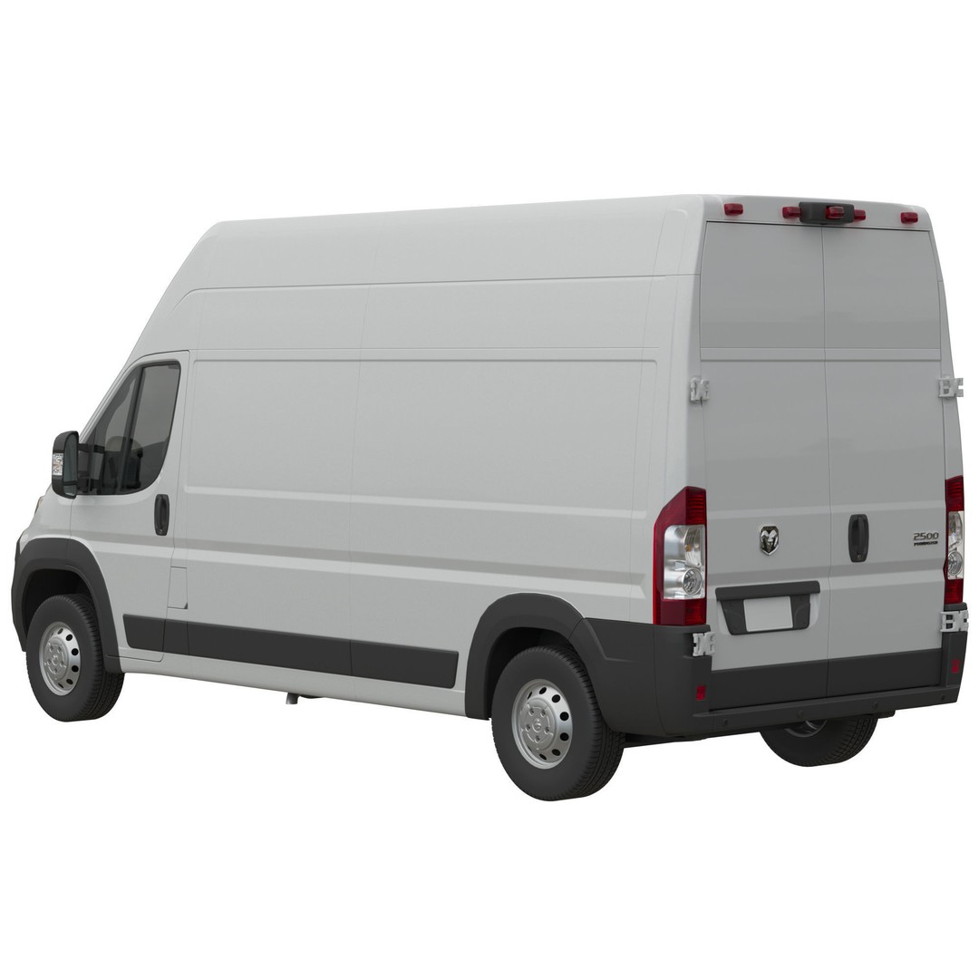2024 Ram ProMaster L3H3 3D Model – Detailed Interior Cargo Van, FBX - View 4