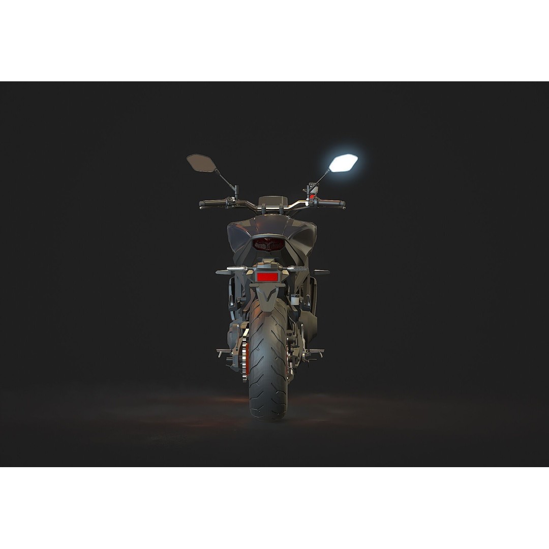 Yamaha MT 09 3D Model – Realistic Motorcycle Base Mesh, FBX - View 7