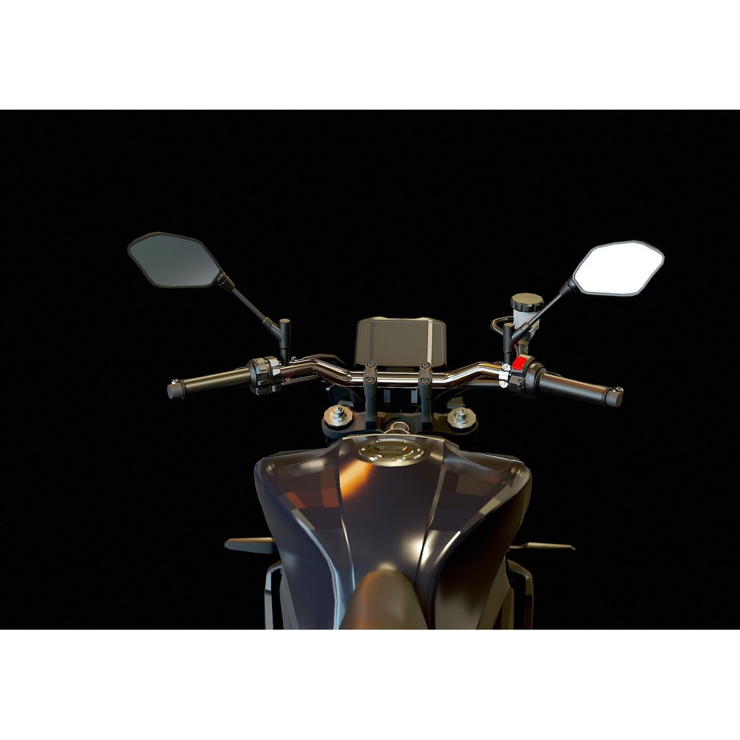Yamaha MT 09 3D Model – Realistic Motorcycle Base Mesh, FBX - View 9
