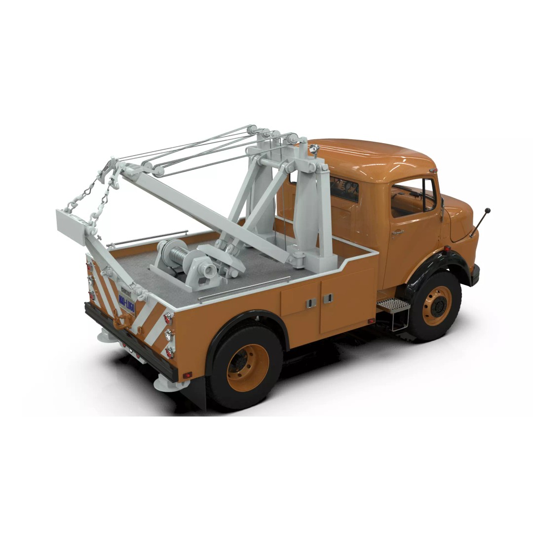 Mercedes-Benz LAK 710 4x4 Wrecker Truck 3D Model – Classic Utility Vehicle, Blender - View 11