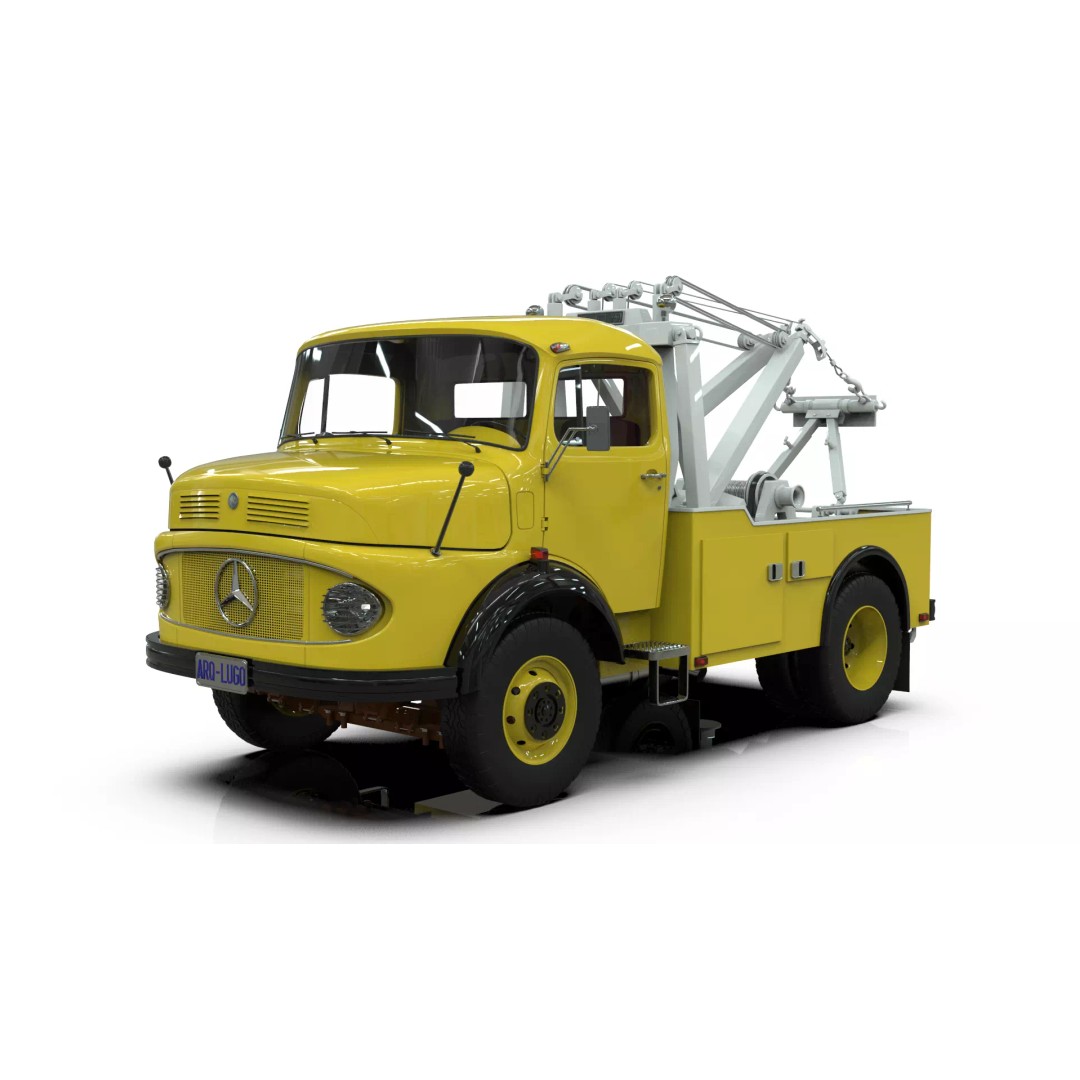 Mercedes-Benz LAK 710 4x4 Wrecker Truck 3D Model – Classic Utility Vehicle, Blender - View 2