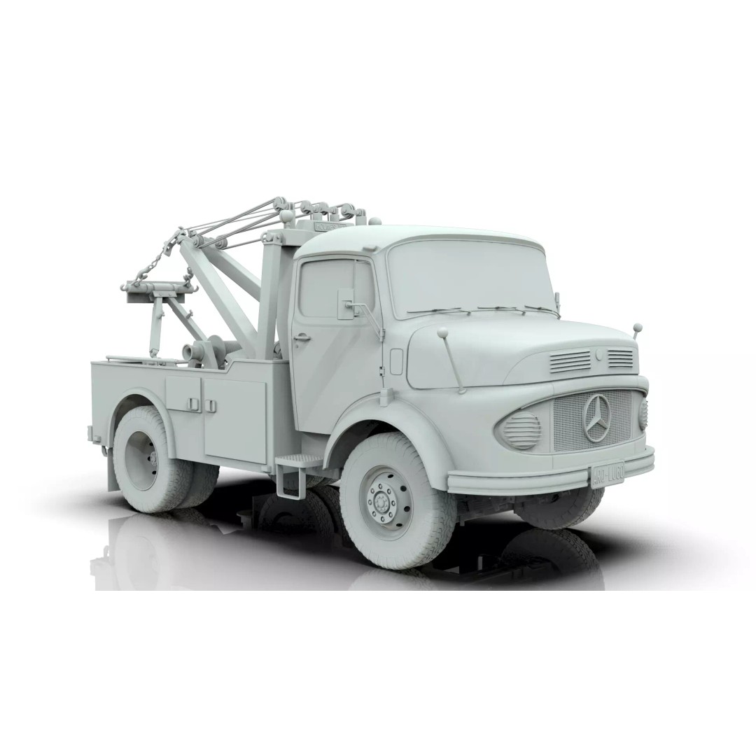 Mercedes-Benz LAK 710 4x4 Wrecker Truck 3D Model – Classic Utility Vehicle, Blender - View 21