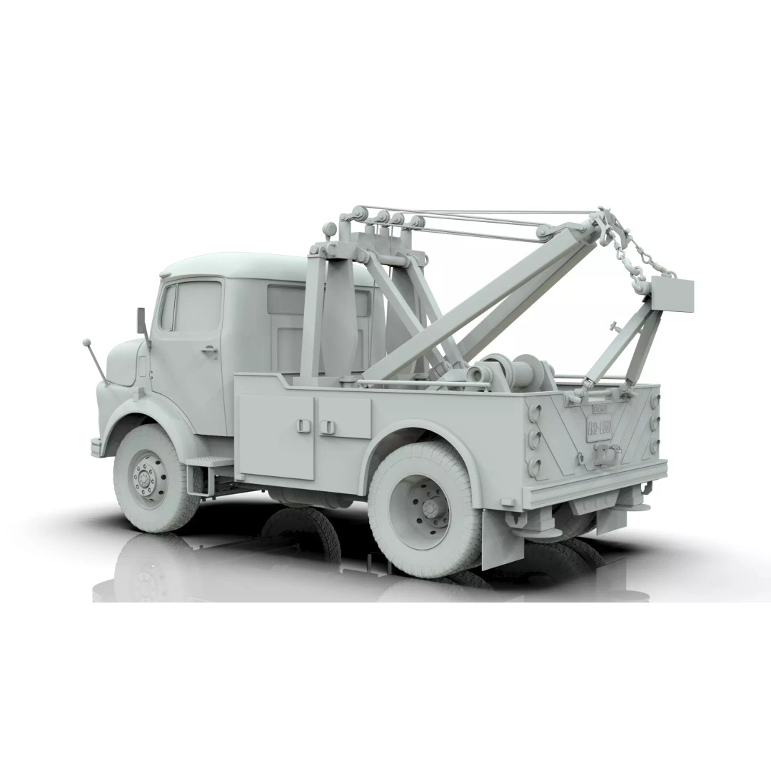 Mercedes-Benz LAK 710 4x4 Wrecker Truck 3D Model – Classic Utility Vehicle, Blender - View 24