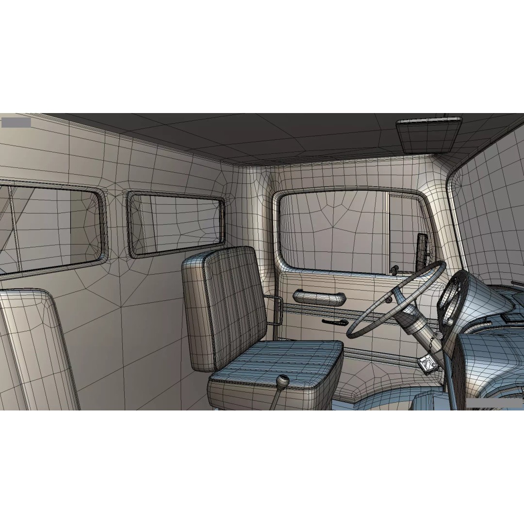 Mercedes-Benz LAK 710 4x4 Wrecker Truck 3D Model – Classic Utility Vehicle, Blender - View 26