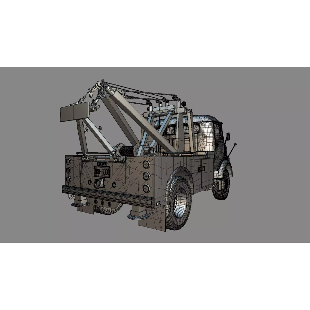 Mercedes-Benz LAK 710 4x4 Wrecker Truck 3D Model – Classic Utility Vehicle, Blender - View 32