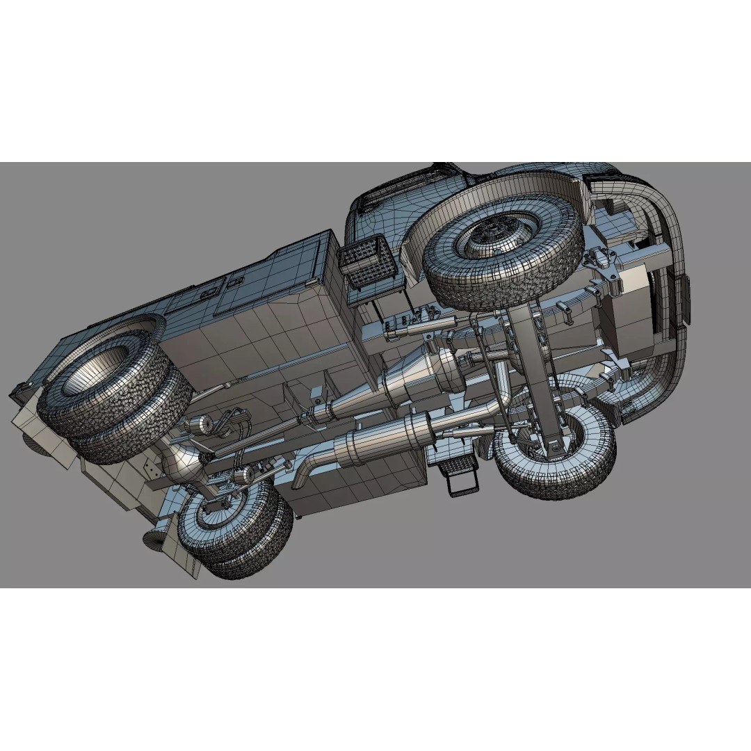 Mercedes-Benz LAK 710 4x4 Wrecker Truck 3D Model – Classic Utility Vehicle, Blender - View 35