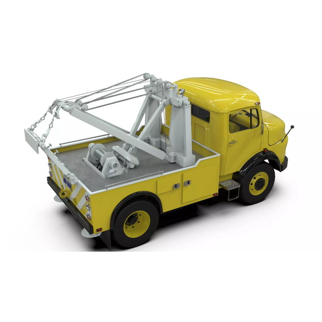 Mercedes-Benz LAK 710 4x4 Wrecker Truck 3D Model – Classic Utility Vehicle, Blender - View 5