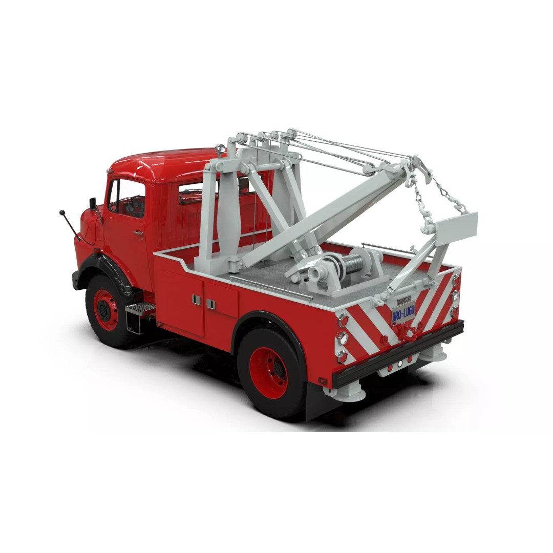 Mercedes-Benz LAK 710 4x4 Wrecker Truck 3D Model – Classic Utility Vehicle, Blender - View 8