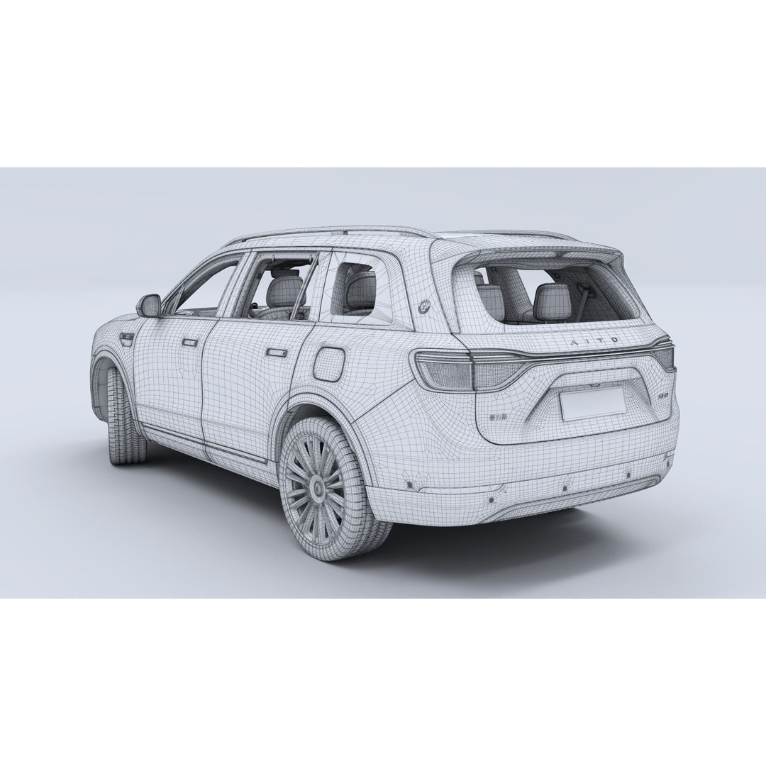 2024 Huawei HIMA Aito M9 Ultra 3D Model – Interior Rigged SUV, FBX, OBJ