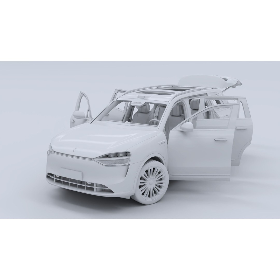 2024 Huawei HIMA Aito M9 Ultra 3D Model – Interior Rigged SUV, FBX, OBJ - View 22