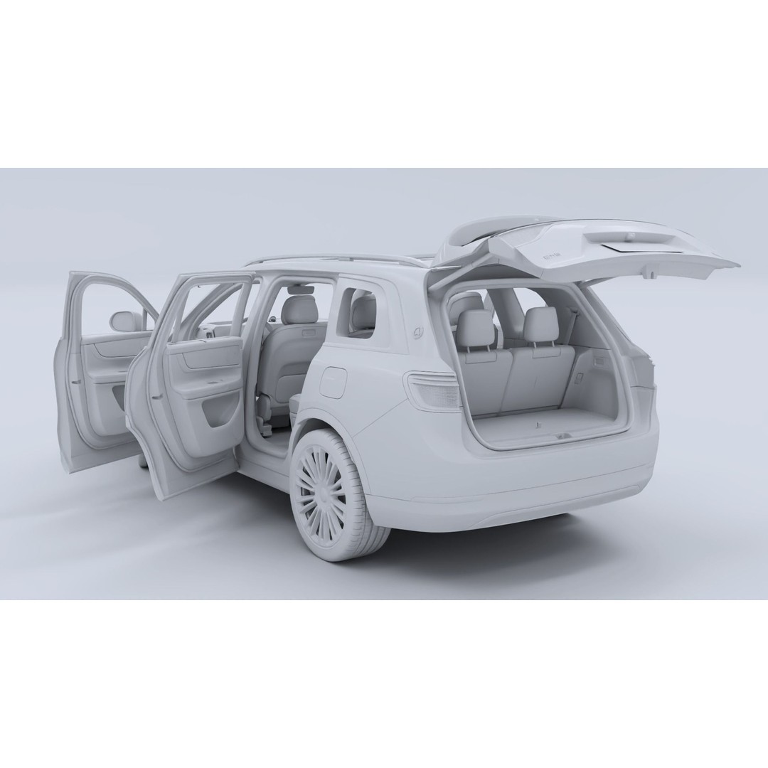 2024 Huawei HIMA Aito M9 Ultra 3D Model – Interior Rigged SUV, FBX, OBJ - View 28