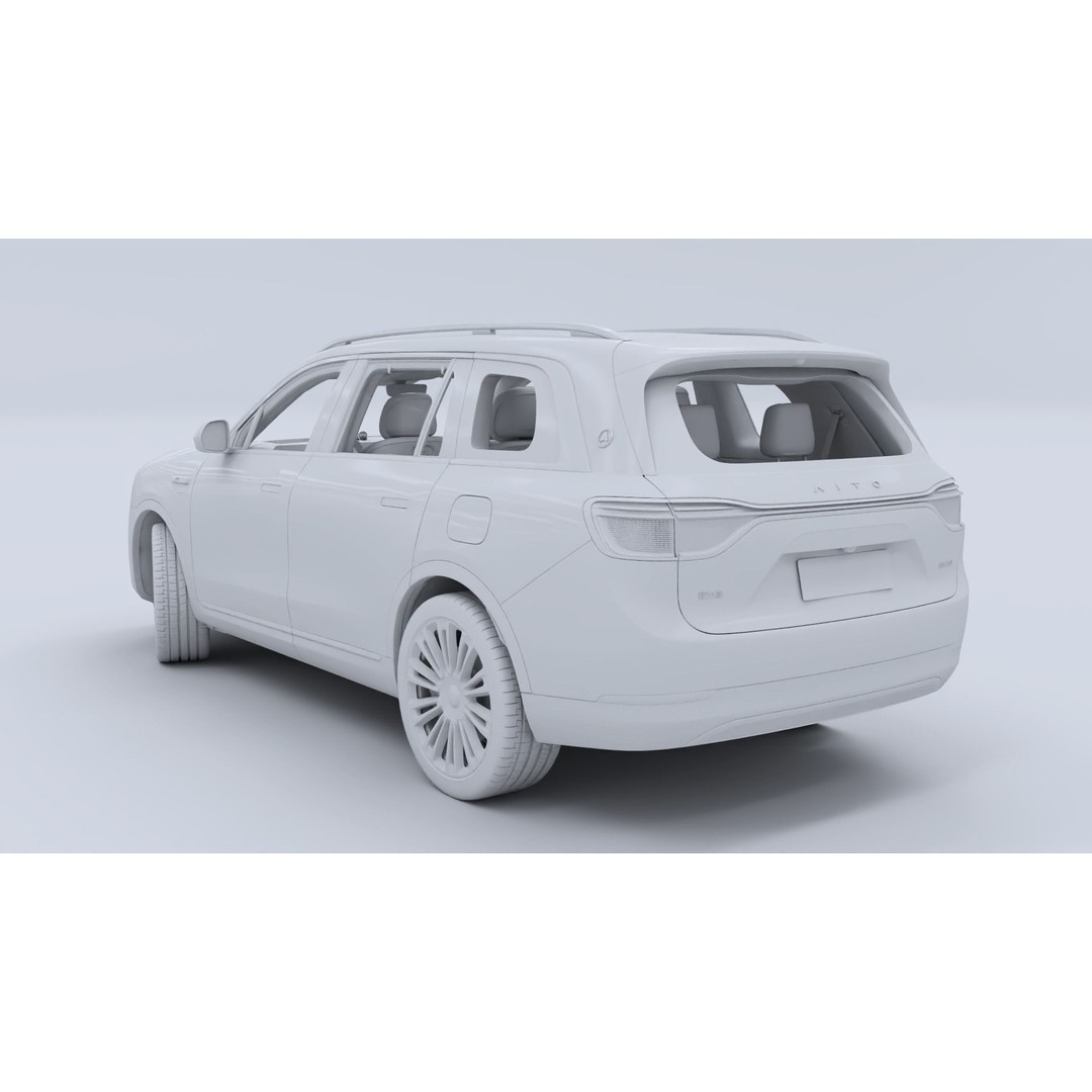 2024 Huawei HIMA Aito M9 Ultra 3D Model – Interior Rigged SUV, FBX, OBJ - View 29
