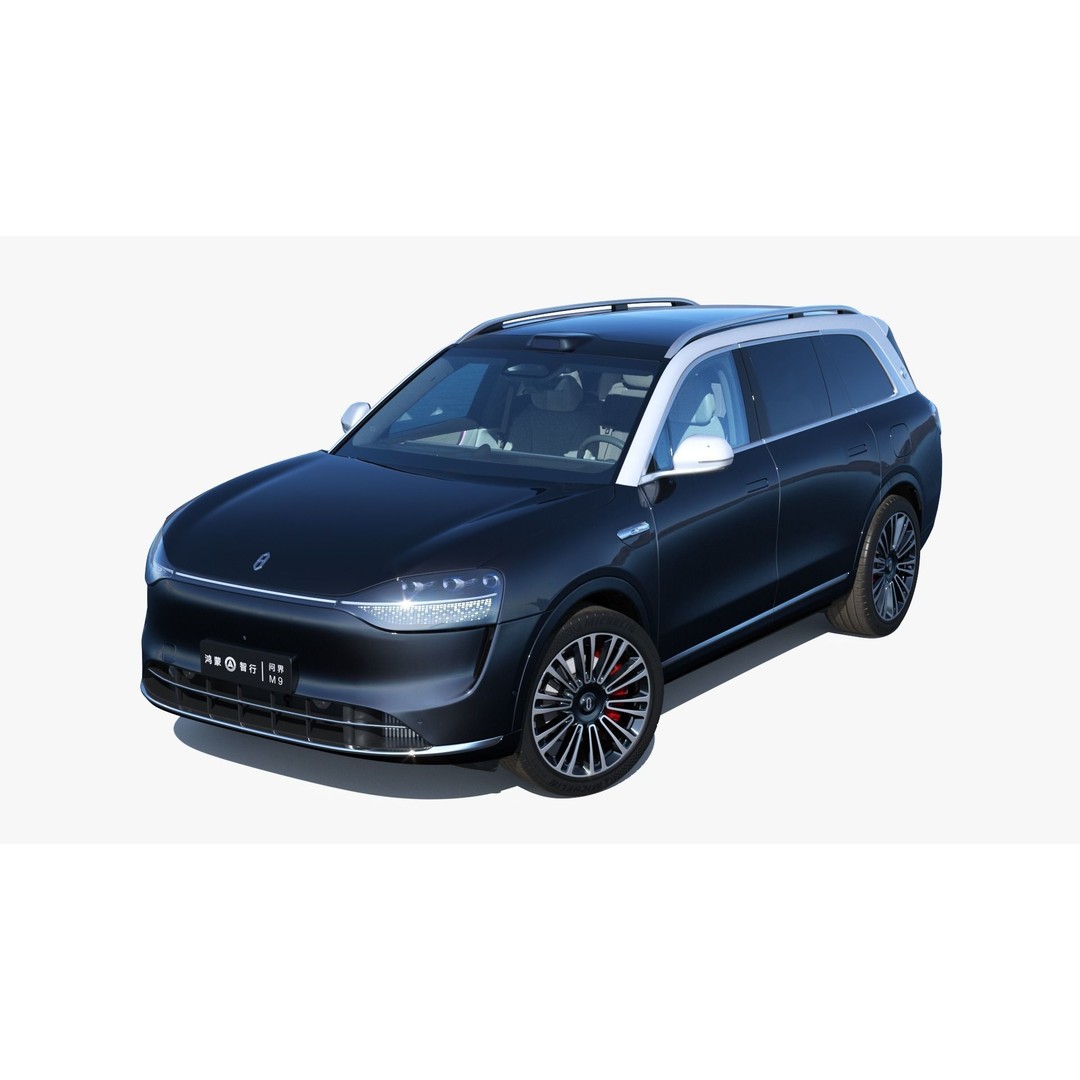 2024 Huawei HIMA Aito M9 Ultra 3D Model – Interior Rigged SUV, FBX, OBJ - View 3