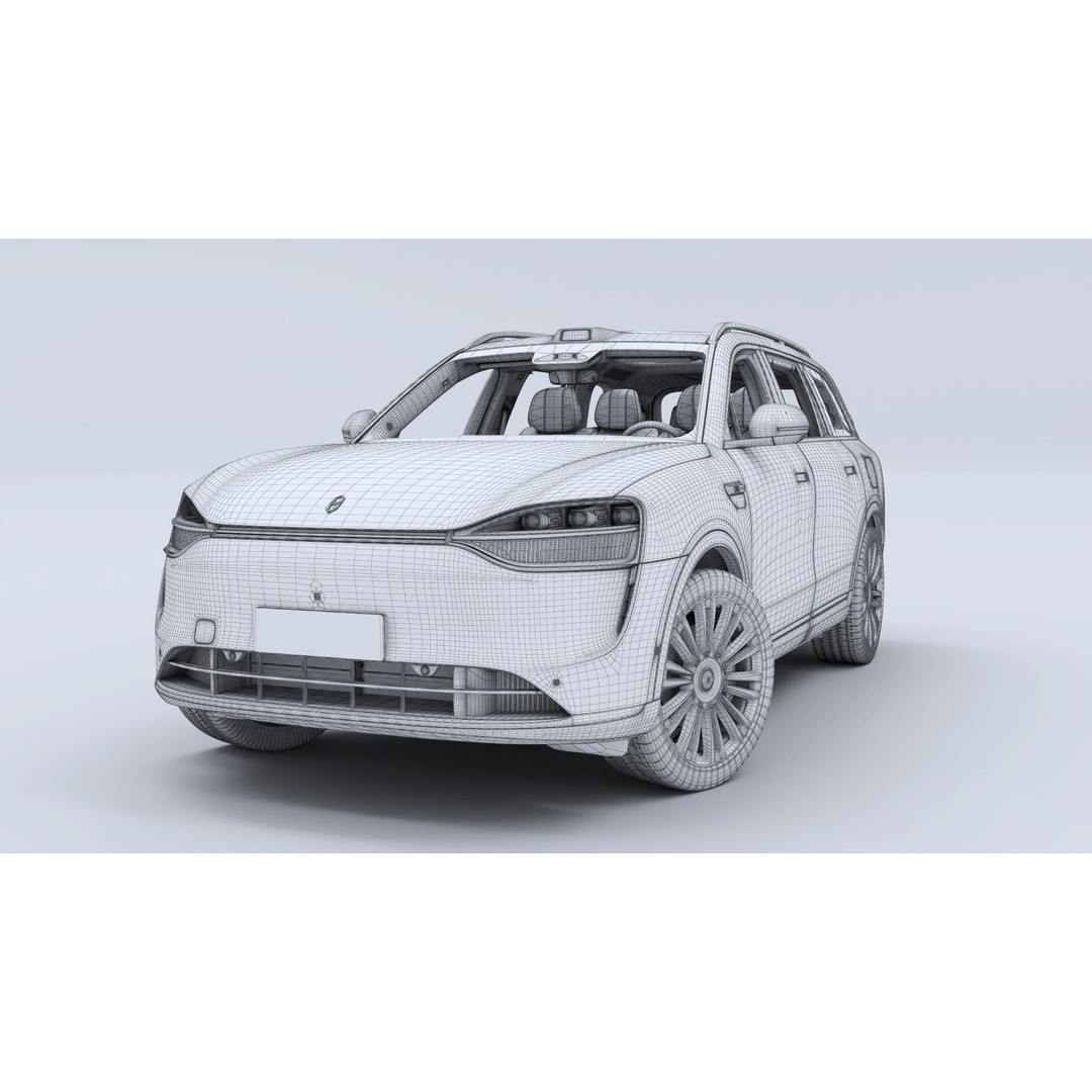 2024 Huawei HIMA Aito M9 Ultra 3D Model – Interior Rigged SUV, FBX, OBJ - View 31