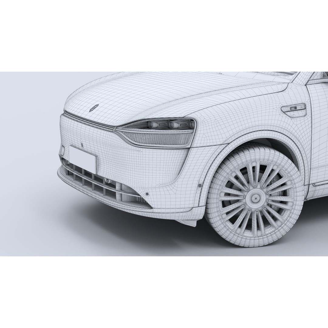 2024 Huawei HIMA Aito M9 Ultra 3D Model – Interior Rigged SUV, FBX, OBJ - View 32