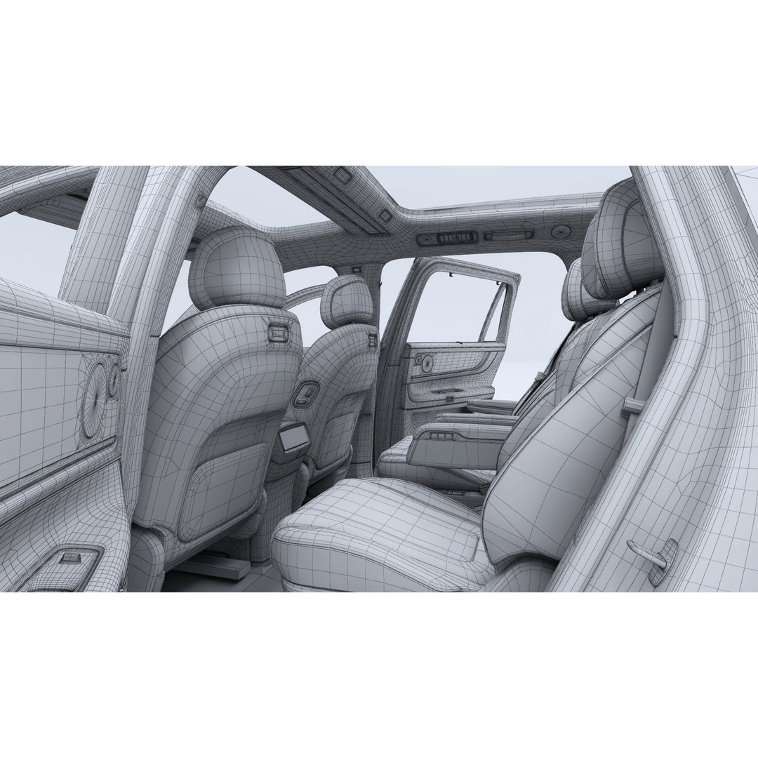 2024 Huawei HIMA Aito M9 Ultra 3D Model – Interior Rigged SUV, FBX, OBJ - View 36