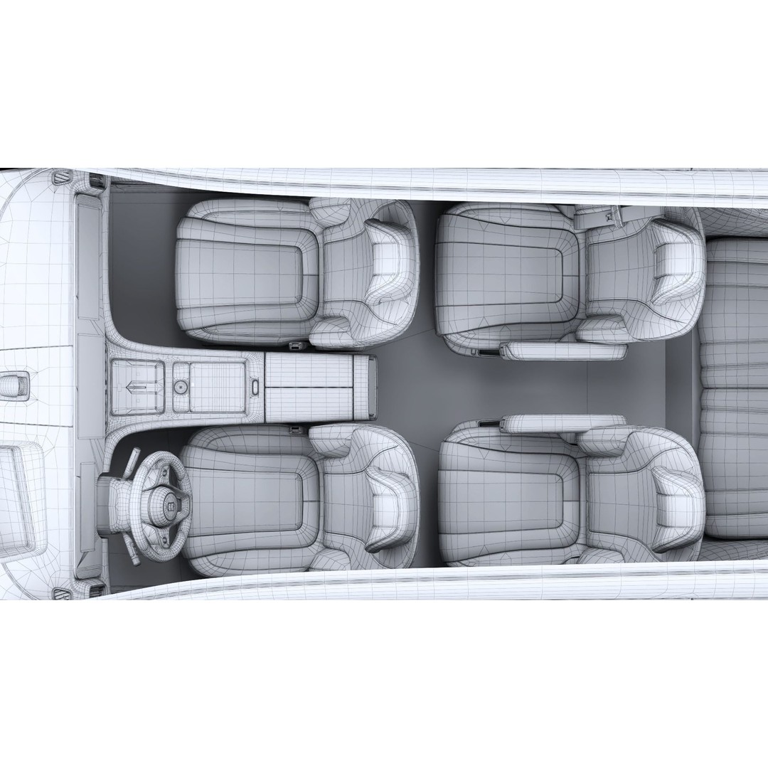 2024 Huawei HIMA Aito M9 Ultra 3D Model – Interior Rigged SUV, FBX, OBJ - View 37