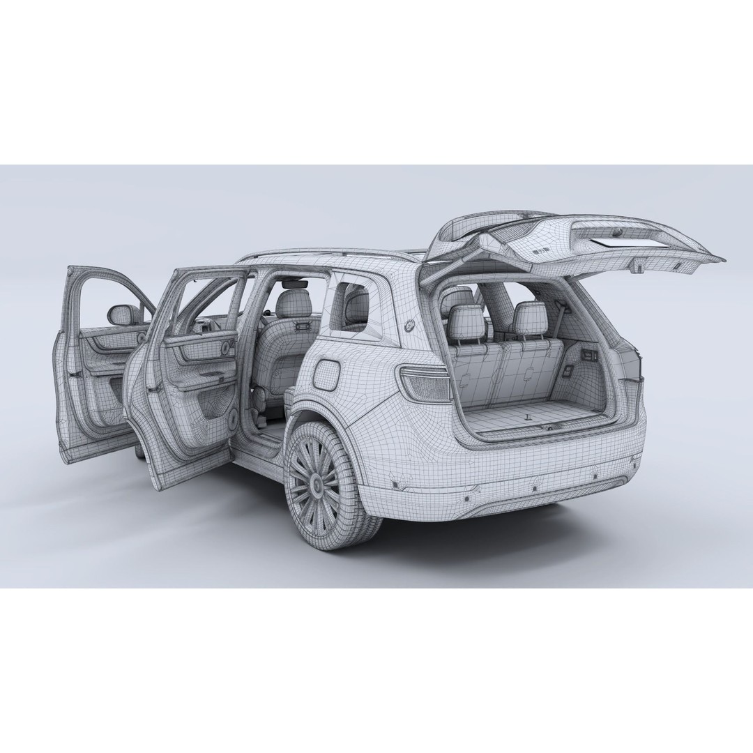 2024 Huawei HIMA Aito M9 Ultra 3D Model – Interior Rigged SUV, FBX, OBJ - View 38
