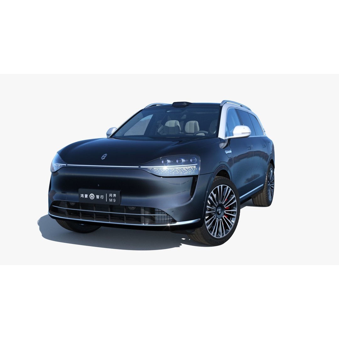 2024 Huawei HIMA Aito M9 Ultra 3D Model – Interior Rigged SUV, FBX, OBJ - View 4